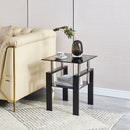 Tempered Glass Table With Storage by Unique Piece Furniture