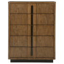 Moraga - 5 Drawer Chest Of Drawers - Ash Brown by HouseOfZazla