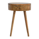 Nordic Chestnut Circular Nightstand by HouseOfZazla