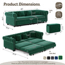 Chesterfield 3-in-1 Pull-Out Sofa Bed - Green