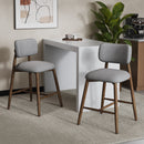 25.7 Inch Seat Height Fabric & Rubberwood Bar Stool