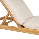 Riviera Outdoor Chaise Lounge with Wheels, Acacia Wood Frame (Set of 2) by HouseOfZazla