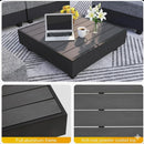 Patio Sectional Set With Modular Armless Chairs And Coffee Table - Gray by HouseOfZazla