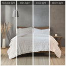 King/Cal King Ruched Fur Down Alternative Comforter Set