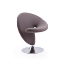 Modern Swivel Lounge Chair With Base - Gray by HouseOfZazla