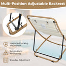Outdoor Folding Chair With Adjustable Backrest (Set of 2)
