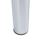 A modern minimalist style glass dining table. Transparent tempered glass tabletop with a thickness of 0.3 feet and silver metal legs. Suitable for restaurants and living rooms. 63 "x 35.4" x 30"