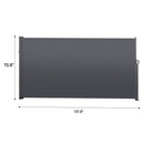Retractable Side Screen Awning, Uv Resistant, Waterproof, Patio Privacy Screen For Garden, Balcony, Courtyard by Unique Piece Furniture
