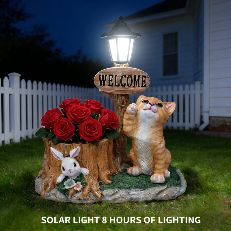 Cute Cat Planter Statue Garden Decor, photo 7 of 10