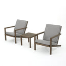 Celestaria 3-Piece Outdoor Chat Set with Adirondack Chairs, Cushions and Side Table by HouseOfZazla