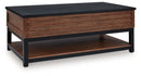 Kallari - Lift Top Cocktail Table - Warm Brown / Black by Unique Piece Furniture