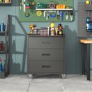 Heavy Duty Metal Storage Cabinet With Wheels 3 Drawer Tool Cabinet For Garage, Office, And Home Organizer Solutions by HouseOfZazla