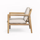 Outdoor Acacia Wood Armchair, Set of 2, Patio Club Chair with Cushions, Light Teak by HouseOfZazla
