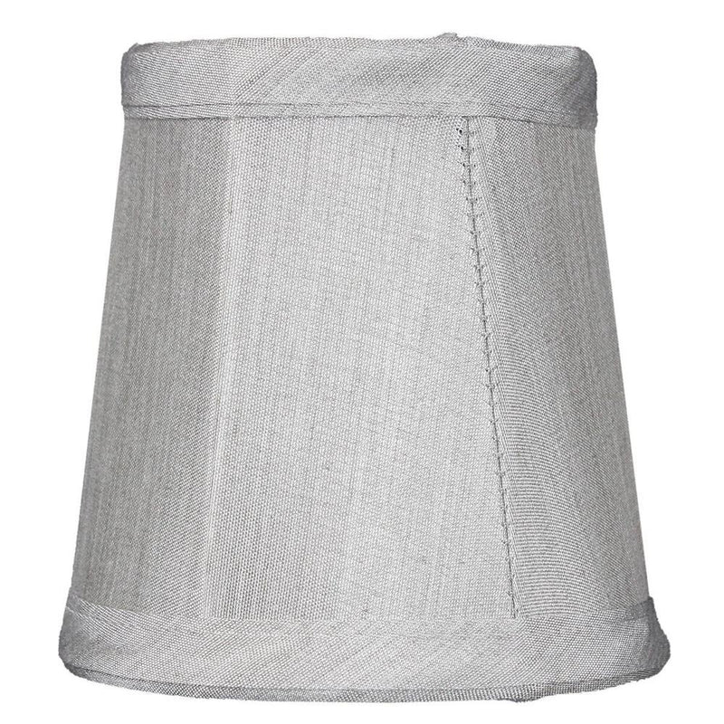 4"W x 4"H Set of 6 Gray Stretch Clip-On Candlelabra Clip-On Lamp shade