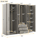 6 Doors Wardrobe Storage For Bedroom, With Big Drawers by Unique Piece Furniture