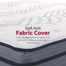 Hybrid Plush Foam Mattress, Soft Polyester Knit Cover, Multi Layer Foam Mattress - White / Gray - King by HouseOfZazla