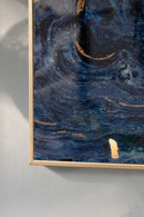 Framed Art Panels, Unique Marbled Design (Set of 2) - Blue by HouseOfZazla