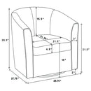 Swivel Armchair With Barrel-Back Design