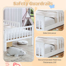 Bed With Headboard Storage Rack, 2 Under Bed Drawers, 3 Side Guardrails For Safety by HouseOfZazla