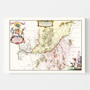 Vintage Map of Southern Scotland 1665