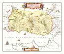 Vintage Map of Annandale, Scotland 1665
