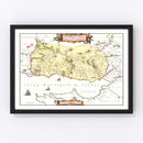Vintage Map of Annandale, Scotland 1665