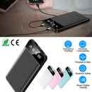 10000mAh Power Bank Portable Ultra Slim Charger External Battery Pack with 2 USB Output Ports Charging Cable LED Flashlight Compatible with IOSPhone 1