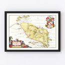 Vintage Map of Eskdale, Scotland 1665