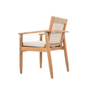 Outdoor Dining Chairs Set of 2 with Acacia Wood and Rope Design by HouseOfZazla