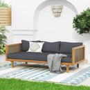 Claremont 3 Seater Daybed With Rattan Arms