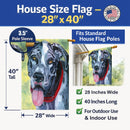 Great Dane Apollo House Flag 28x40 Porch Sleeve Pole Decorative Outside Yard Banner Artwork Wall Hanging, Polyester