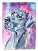 Great Dane Blue Mood House Flag 28x40 Porch Sleeve Pole Decorative Outside Yard Banner Artwork Wall Hanging, Polyester