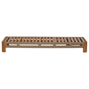 Acacia Wood Outdoor Chaise Lounge with Adjustable Backrest