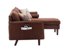 Mia - Sectional Sofa Chaise With USB Charger And Pillows by HouseOfZazla
