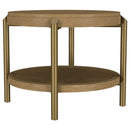 Benson - Round Table With Storage Shelf by HouseOfZazla