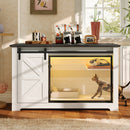 46" Farmhouse Cat Litter Box Enclosure with Sliding Barn Door
