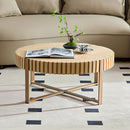 Modern Handcraft Drum Coffee Table