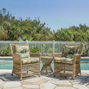 Outdoor Chair Cushions Set of 2, 19 x 19 x 4 Inch Tufted Seat Cushions by HouseOfZazla