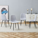Modern Medieval Style Cushioned Side Chairs Set With Metal Legs For Kitchens by HouseOfZazla
