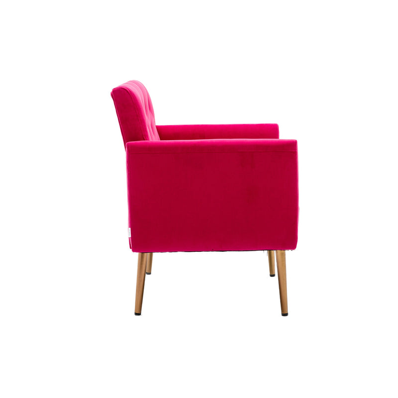 Accent Chair, leisure single sofa with Rose Golden feet