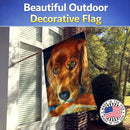 Irish Setter Serious House Flag 28x40 Porch Sleeve Pole Decorative Outside Yard Banner Artwork Wall Hanging, Polyester