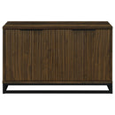 Thurston - 4 Door Accent Cabinet Carved Doors - Dark Brown