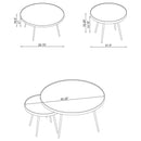 Kaelyn 3-piece Round Coffee and End Table Set Gold