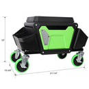 Heavy Duty Mechanic Stool With Wheels And Soft Rubber Cushion And 330Lbs Capacity - Green by HouseOfZazla