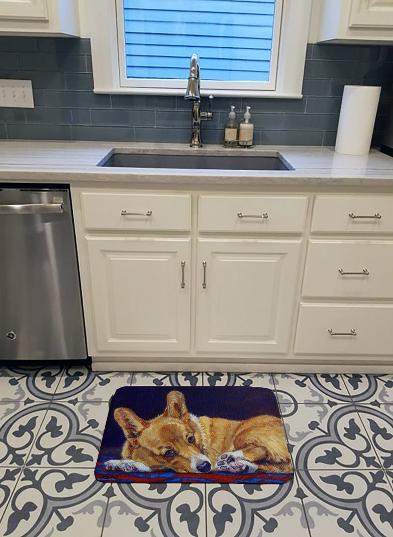 Corgi Blue Lonesome Machine Washable Memory Foam Mat 7320RUG