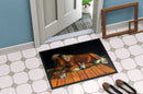 Corgi Snuggles the pony Doormat Indoor Outdoor 24H X 36W Front Door Mat Rugs for Entryway, Non Slip Washable Low Pile,