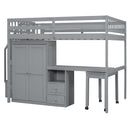 Loft Bed With Stairs, Bookshelf, Drawers, Desk & Wardrobe, Space Saving Multifunctional Furniture by Unique Piece Furniture