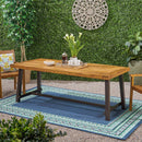 Equilibrium Outdoor Dining Table with Wooden Frame and Slat Top by HouseOfZazla