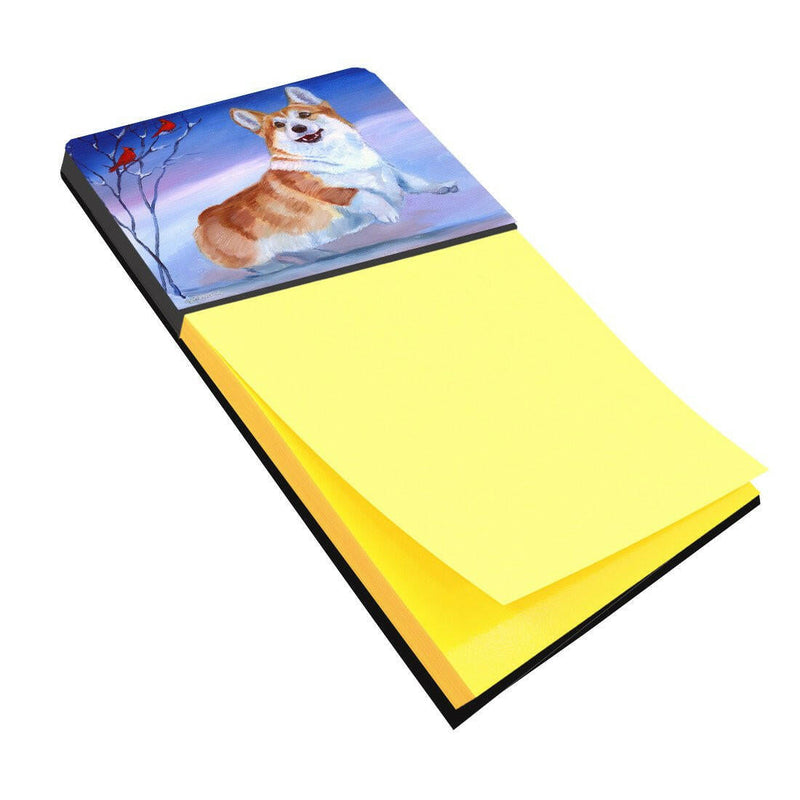 Corgi Snow Cardinal Sticky Note Holder 7328SN