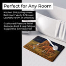 Corgi Sunrise with Colt  Memory Foam Kitchen Mat Machine Washable Anti-Fatigue Cushion Comfort Bath or Kitchen Rug
